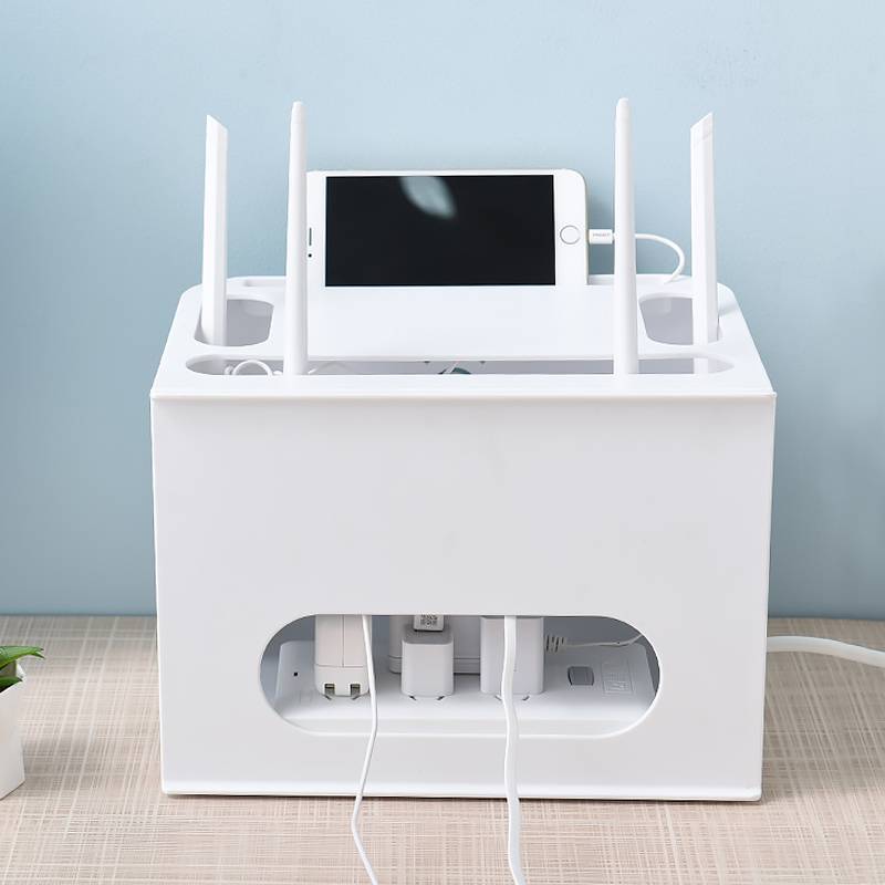 Wire Storage Box Power Cord Charger Storage Tray Drawer Type Fireproof Cable Box Table Top